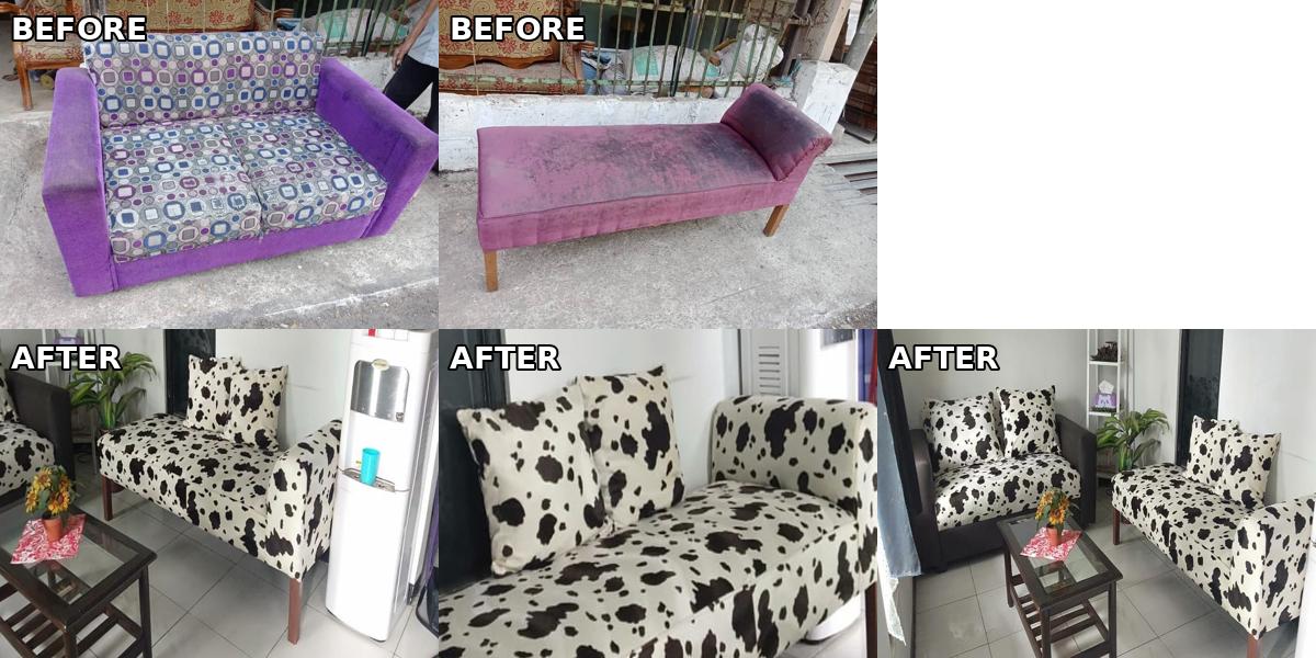 Before After Reparasi Sofa